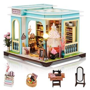 Diy Miniature House Kit, Dollhouse Kit With Furnitures, 1:24 Mini House Making